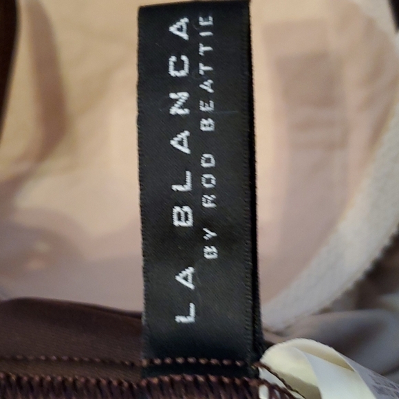 La Blanka Swimsuit Womens Size 8 Brown Rod Beattie One Piece Ruched - Picture 3 of 9